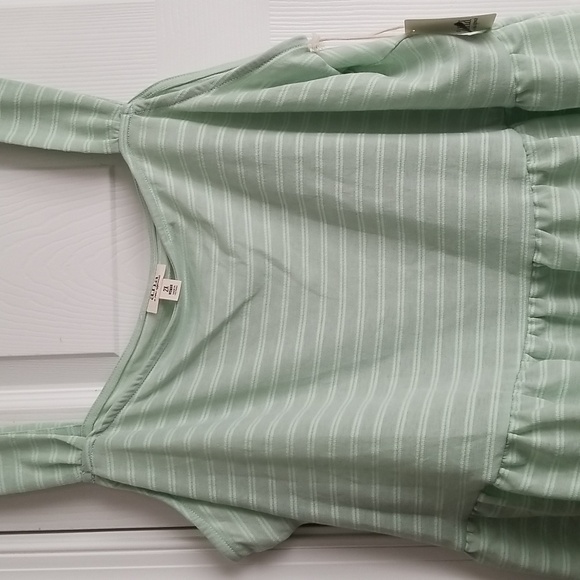 NWT Ana Women's lime green/white Stripe Tank size 2X - Picture 3 of 13